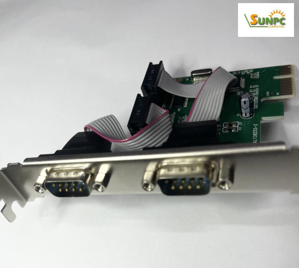 Card PCI-E sang 2 RS232 (COM, DB9) Chipset WCH382